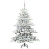 vidaXL Albero di Natale Artificiale con Rami Pieghevoli Bianco 150 cm
