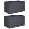 vidaXL Vaso da giardino 2 pz Antracite 80 x 50 x 50 cm