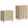 vidaXL Set di Armadi da Bagno da 2 Pezzi ZWOLLE Rovere Sonoma
