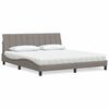 vidaXL Letto con Materasso Hanko Tortora 180x200 cm in Tessuto