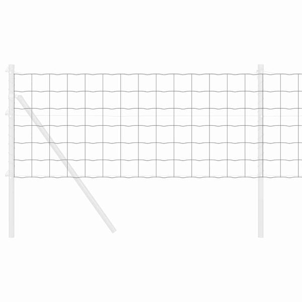 vidaXL Recinzione Euro Grigio 0,6 x 25 m Ferro rivestito in PVC