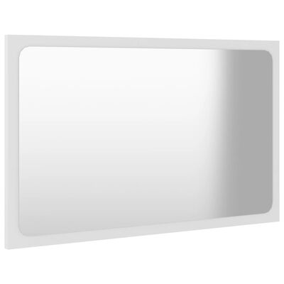 vidaXL Specchio da Bagno Bianco 60x1,5x37 cm in Legno Multistrato