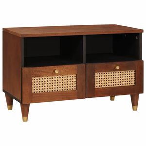 vidaXL Mobile TV Marrone 70 x 33,5 x 46 cm Legno di mango massello