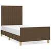 vidaXL Giroletto senza Materasso Marrone Scuro 90x190 cm Tessuto