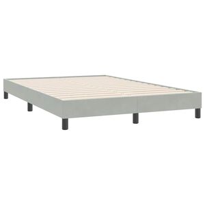 vidaXL Giroletto senza Materasso Grigio Chiaro 160x220 cm Velluto