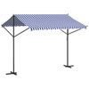 vidaXL Tenda da Sole Blu e Bianca 300x300 cm in Tessuto e Acciaio