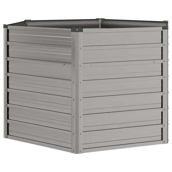 vidaXL Letto Rialzato da Giardino Ruggine 129x129x77 cm Acciaio Corten