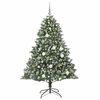 vidaXL Albero di Natale artificiale con 300 LED Verde 180 cm