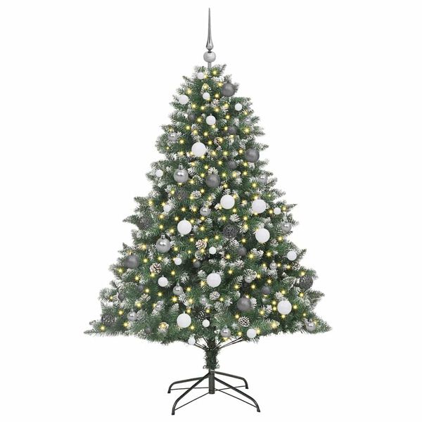 vidaXL Albero di Natale artificiale con 300 LED Verde 180 cm