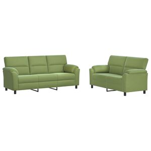 vidaXL Set di divani 2 pcs Verde chiaro Velluto