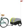 vidaXL Rimorchio da Bici Nero e Verde 30 kg in Ferro