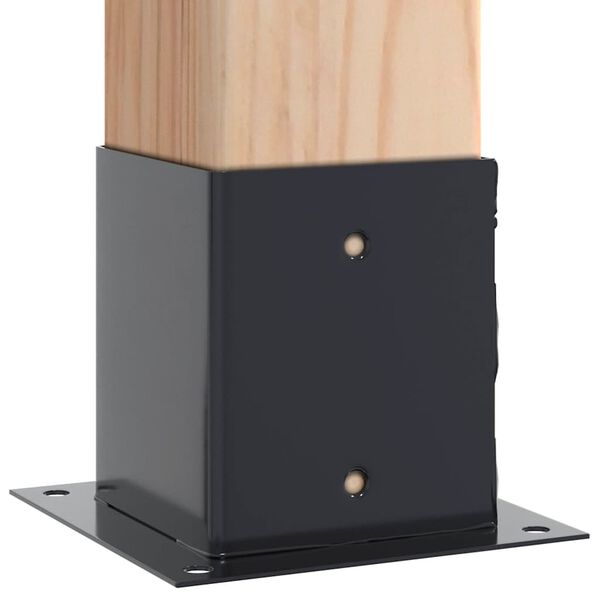 vidaXL Basi Pali Quadrati 12 pz 101x101 mm Acciaio Verniciato Polvere