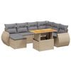 vidaXL Set Divano da Giardino 8 pz con Cuscini Beige in Polyrattan