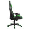 vidaXL Sedia da Gaming Girevole Verde in PVC