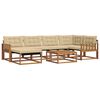 vidaXL Set di divani da esterno con cuscino 19 pcs Naturale e Beige
