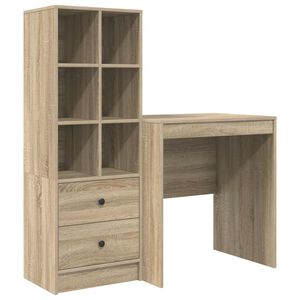 vidaXL Scrivania Rovere Sonoma 115,5 x 50 x 127 cm 2 pz