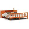 vidaXL Letto Libreria senza Materasso Marrone Cera 180x200 cm in Pino