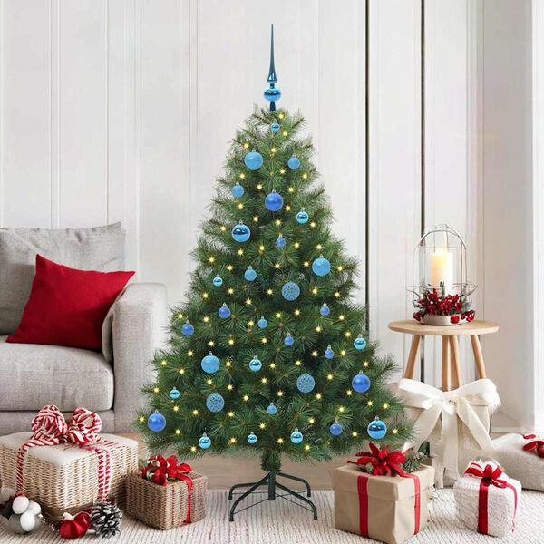 vidaXL Albero di Natale artificiale con 150 LED Verde 150 cm PE e PVC