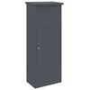 vidaXL Cassetta per pacchi Antracite 44,5 x 29 x 110,5 cm Acciaio