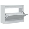 vidaXL Scarpiera Bianca 80x34x63 cm in Legno Multistrato