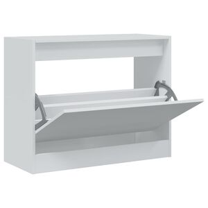vidaXL Scarpiera Bianca 80x34x63 cm in Legno Multistrato
