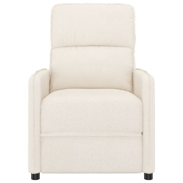 vidaXL Poltrona Massaggiante Beige in Microfibra