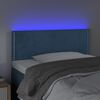 vidaXL Testiera a LED Blu Scuro 100x5x78/88 cm in Velluto