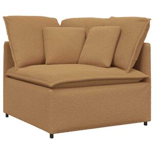 vidaXL Modulo Angolare Divano Modulare con Cuscini Beige 100 cm