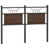 vidaXL Testiera di Ricambio Rovere Marrone 120 cm in Legno Multistrato e Acciaio