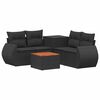 vidaXL Set di divani 6 pz Nero Rattan sintetico e Acciaio