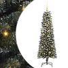 vidaXL Albero di Natale artificiale con 150 LED Verde 150 cm