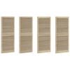 vidaXL Porta per Armadio 4 pcs Naturale 140,5 x 2,1 x 59,5 cm