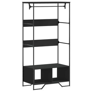 vidaXL Armadio Nero 90x50x180 cm in Truciolato