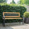 Lesli Living Panca da Giardino York 118x50x74 cm in Metallo Nera