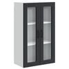vidaXL Mobile in vetro da parete PORTO Nero 60 x 31 x 100 cm