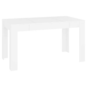 vidaXL Tavolo da Pranzo Bianco 140x74,5x76 cm in Legno Multistrato