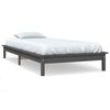 vidaXL Giroletto Grigio 90x190 cm Single in Legno Massello di Pino
