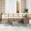 vidaXL Set Divano da Giardino 8 pcs Beige e Crema polyrattan