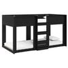 vidaXL Letto a Castello per Bambini Rovere Nero 100 x 200 cm