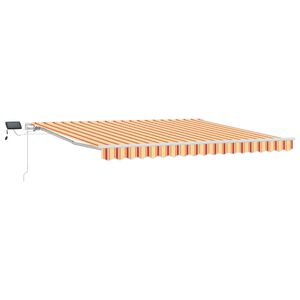 vidaXL Tenda retrattile Giallo e Arancione 400 &times; 300 cm