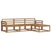 vidaXL Set di divani da esterno 4 pz Naturale Legno di Acacia Massello