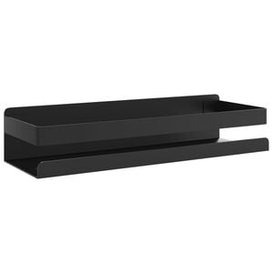 vidaXL Mensola Doccia Nera Opaca 30x10x6cm Acciaio Inox 304 Spazzolato