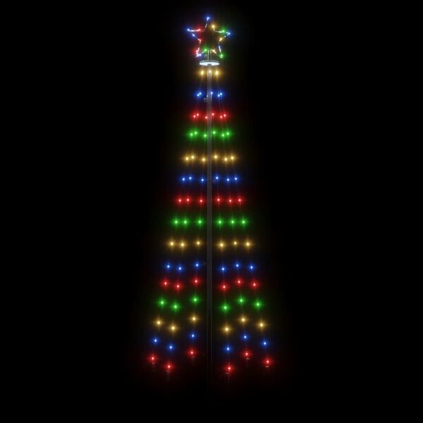 vidaXL Albero di Natale con Puntale Colorato 108 LED 180 cm