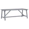 vidaXL Set Pranzo da Giardino 7 pz in Legno Massello di Acacia Grigio