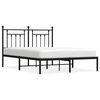 vidaXL Giroletto con Testiera in Metallo Nero 140x190 cm