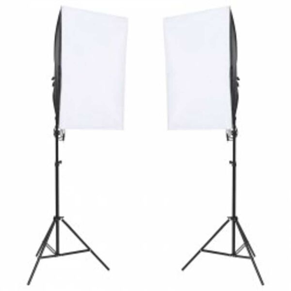 vidaXL Kit per Studio Fotografico con Set Luci, Fondale e Riflettore