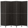 vidaXL Divisorio Ambienti 5Pannelli Nero 205x180cm Giacinto d'Acqua