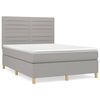 vidaXL Giroletto a Molle con Materasso Grigio Chiaro 140x200cm Tessuto