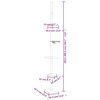 vidaXL Albero per Gatti Pavimento Soffitto Grigio Scuro 263,5-289,5 cm