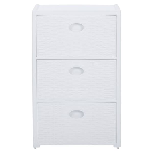 vidaXL Cassettiera con 3 Cassetti 40x40x60 cm Bianco